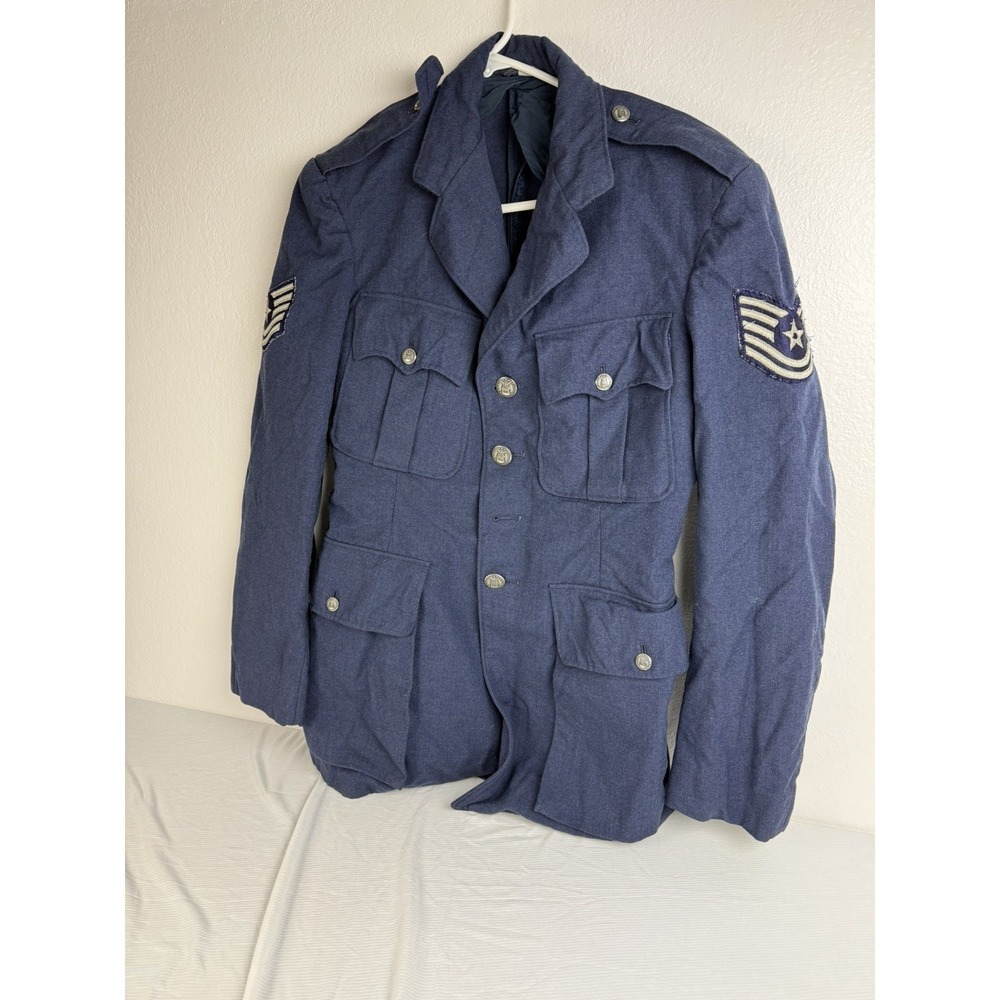 1960s US Air Force Officer Blue Service Dress Jacket Vietnam era Size 39L